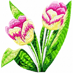 Flowers And Tree Embroidery Design 10